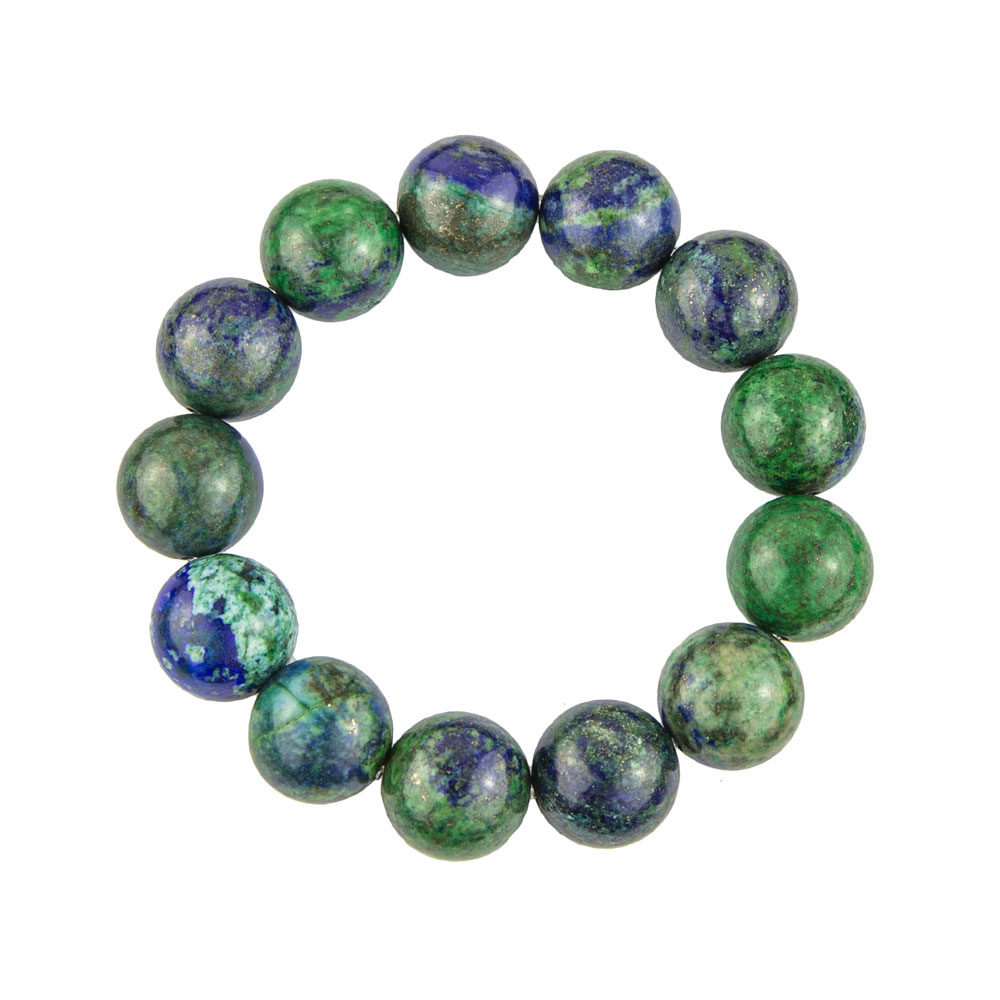 BOUCLES D/'OREILLES AZURITE CHRYSOCOLLE 14MM ARGENT 925