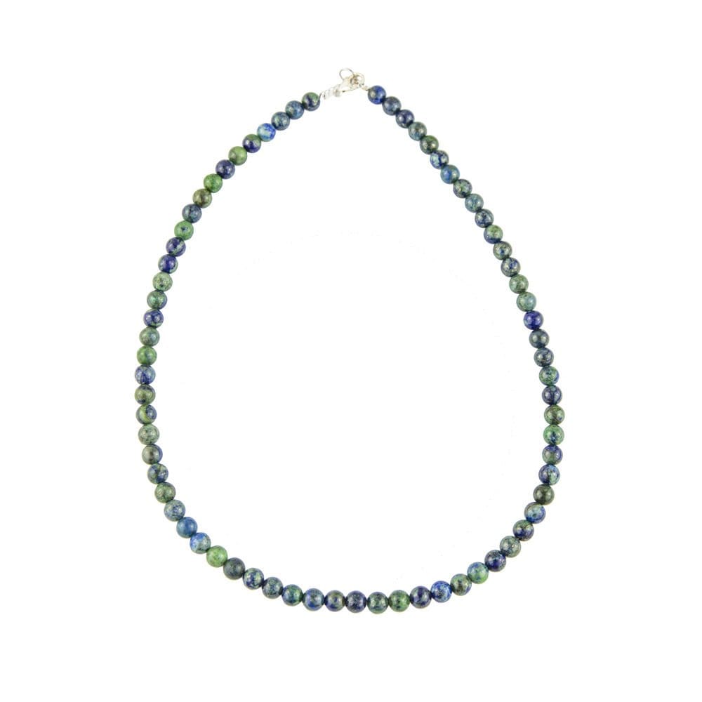 collier chrysocolle pierres boules 6mm