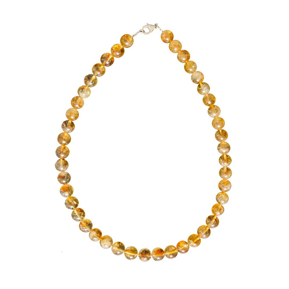 collar citrino piedras bolas 10mm