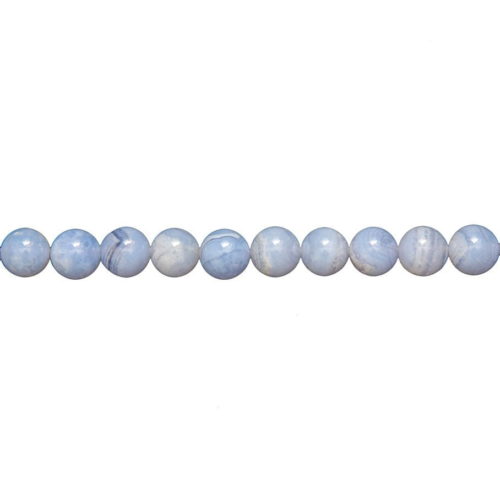 fil calcédoine pierres boules 8mm