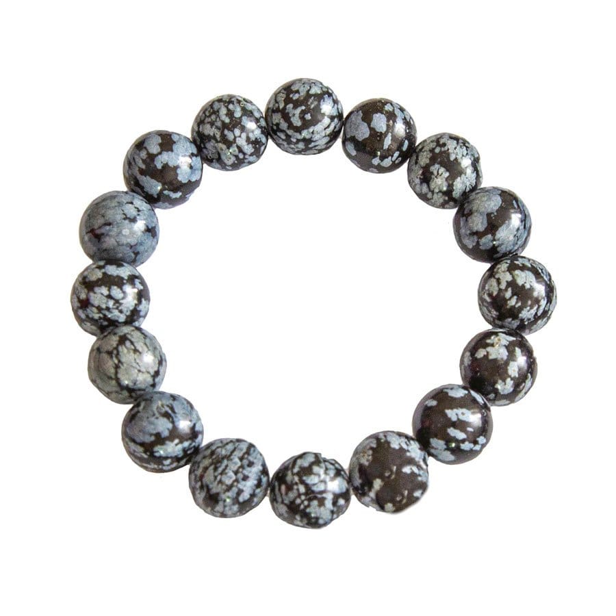 Pulsera Obsidiana nieve – Piedras bolas 12mm