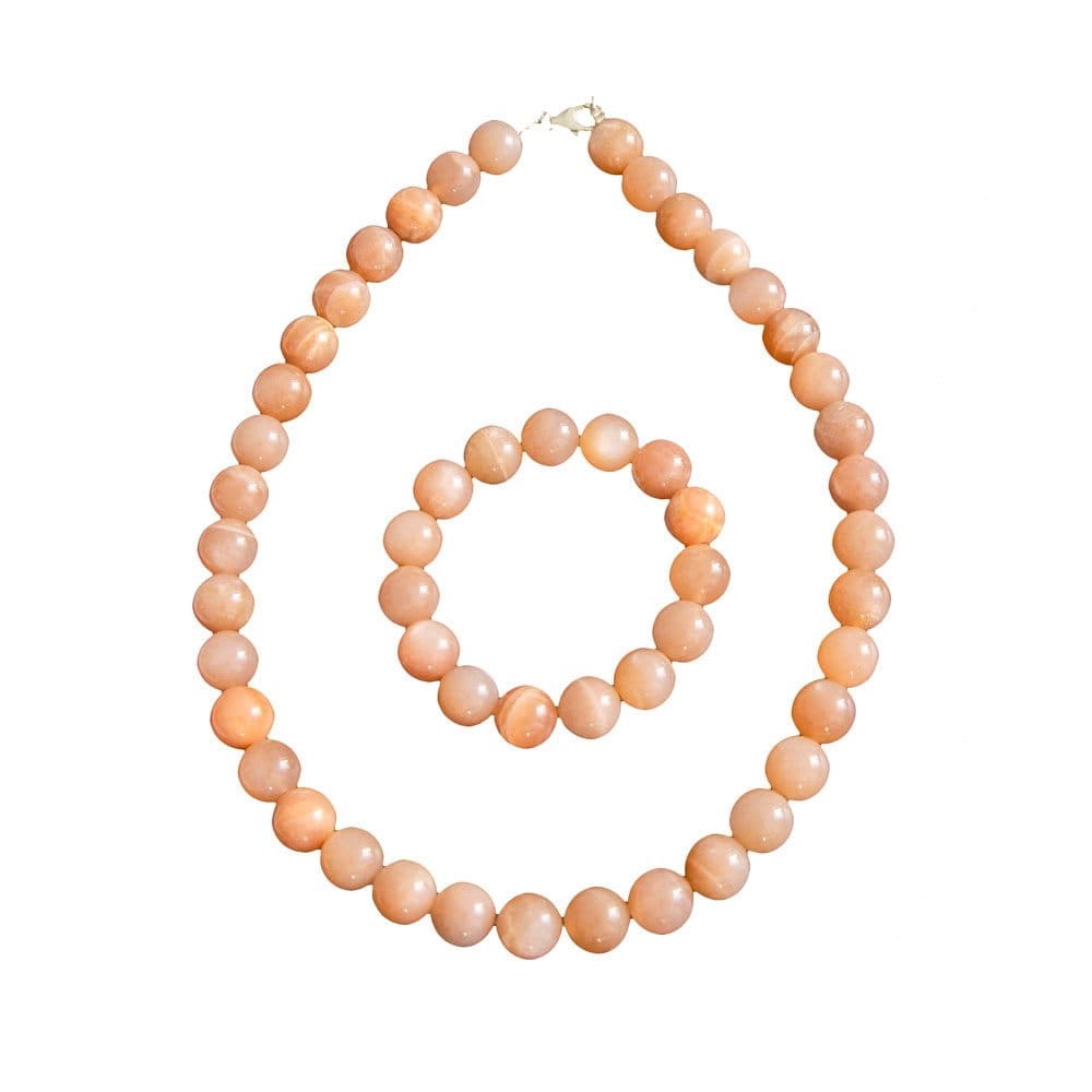 parure pierre de soleil pierres boules 12mm