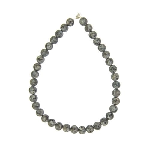 collar larvikita piedras bolas 12mm