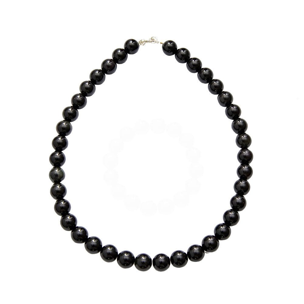 Collier Pendentif En Obsidienne Noire Goutte - 25 Mm - Fait Main En France - Pierre Naturelle