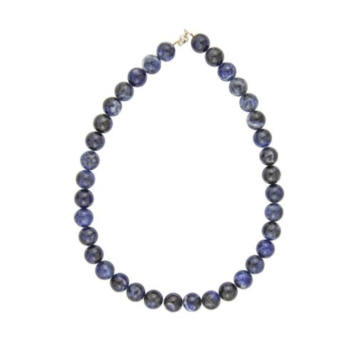 collier sodalite pierres boules 12mm