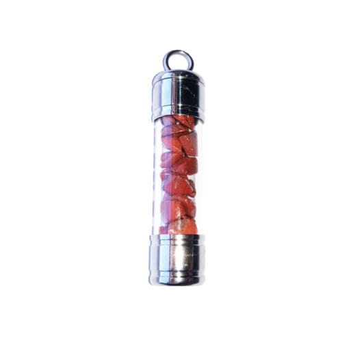 colgante jaspe rojo tubo