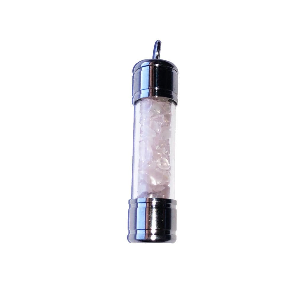 pendentif quartz rose tube