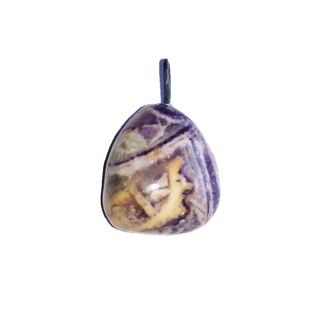 colgante charoita piedra rodada