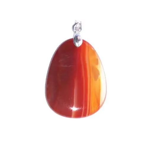 pendentif cornaline pierre plate