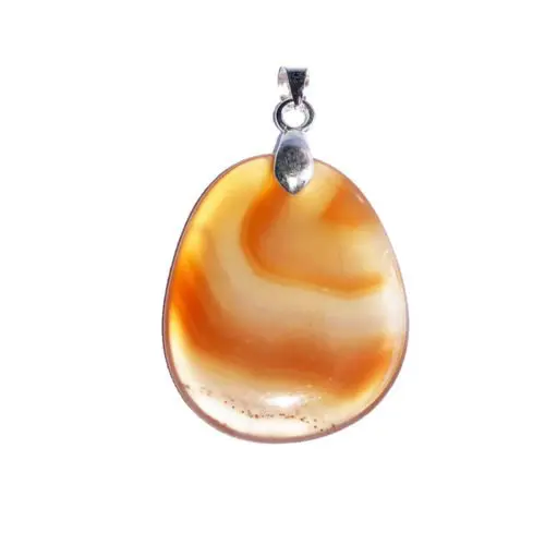 colgante cornalina piedra plana