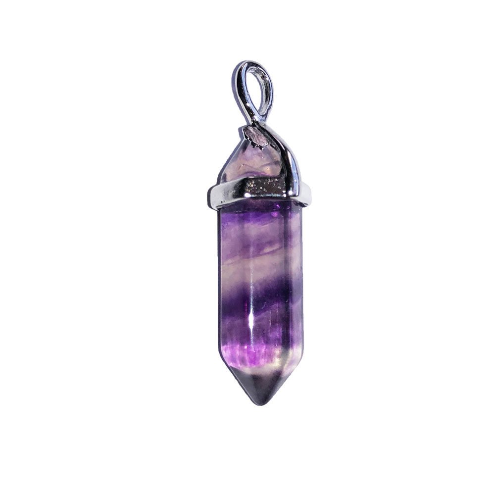 colgante fluorita violeta punta