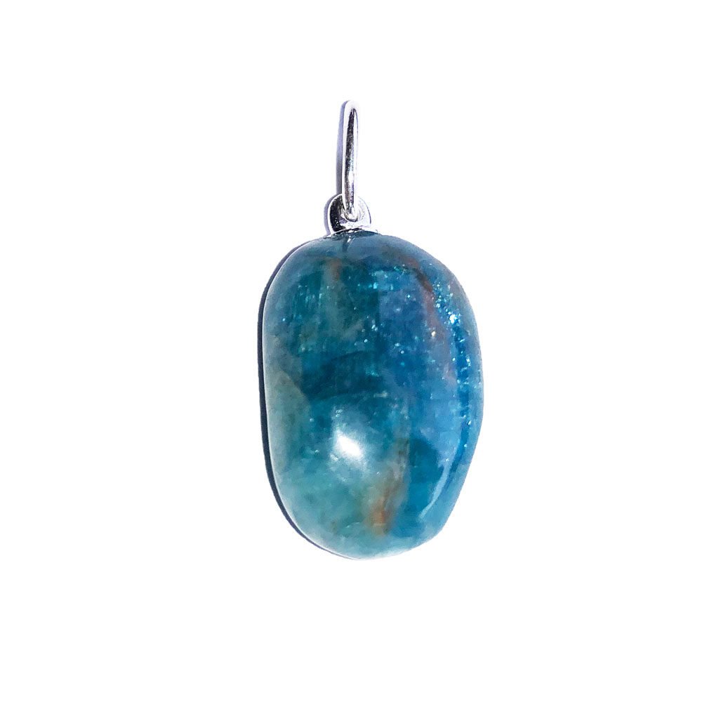 colgante apatita azul piedra rodada