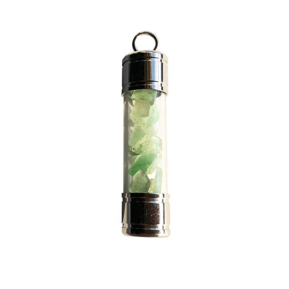 colgante aventurina verde tubo