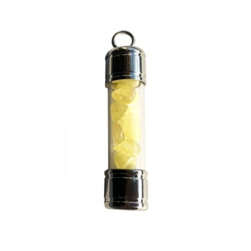 colgante calcita amarillo tubo