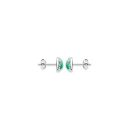 BOUCLES D/'OREILLES AZURITE CHRYSOCOLLE 14MM ARGENT 925
