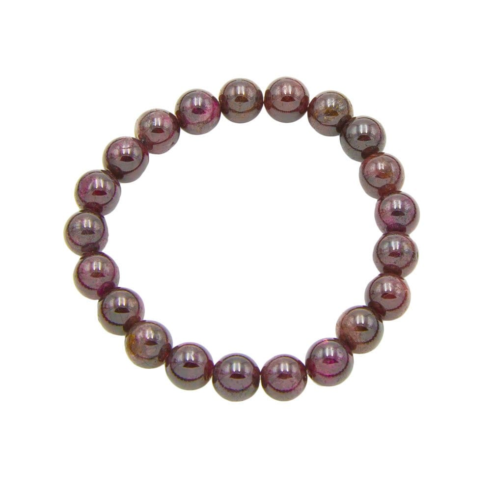 Pulsera Granate rojo – Piedras bolas 8mm