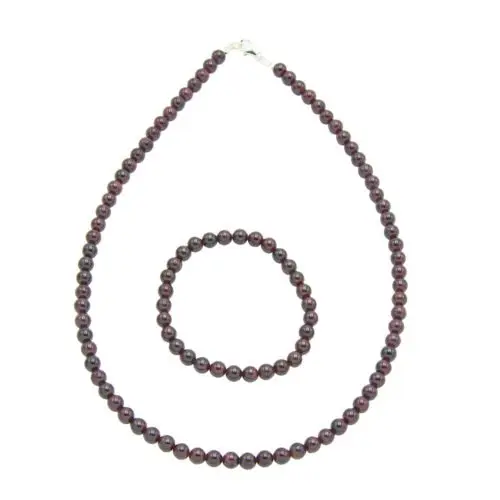 parure grenat pierres boules 6mm