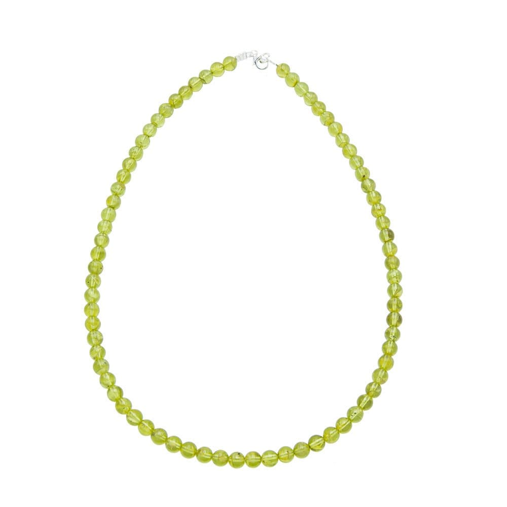 collier péridot pierres boules 6mm