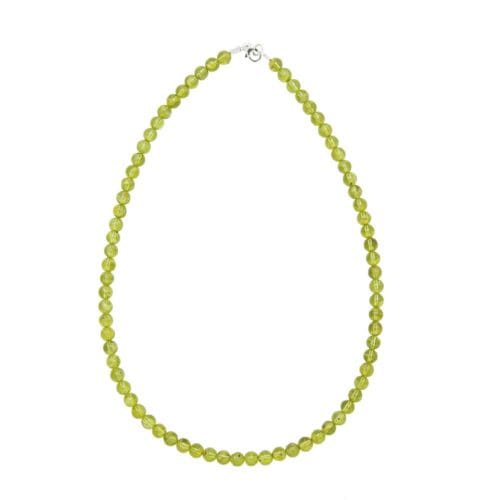 collier péridot pierres boules 6mm