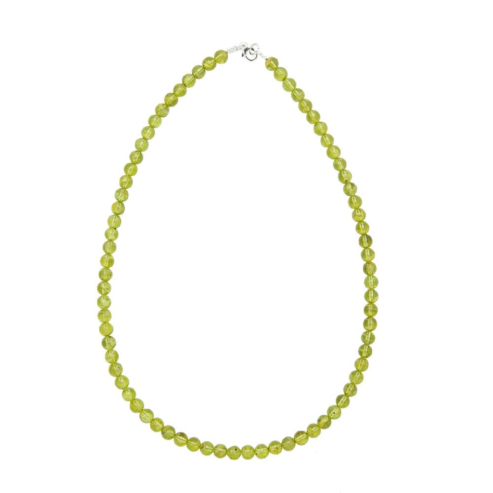 collier péridot pierres boules 6mm