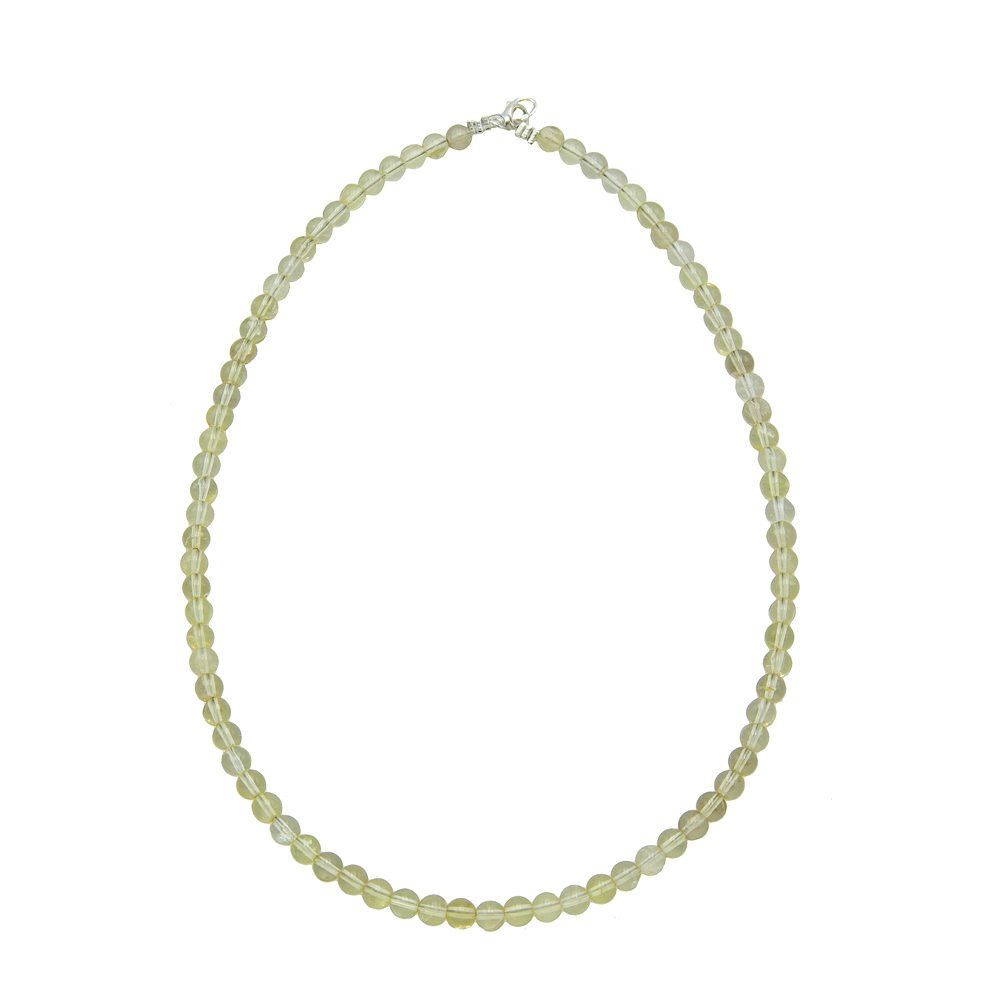 collier topaze citron pierres boules 6mm