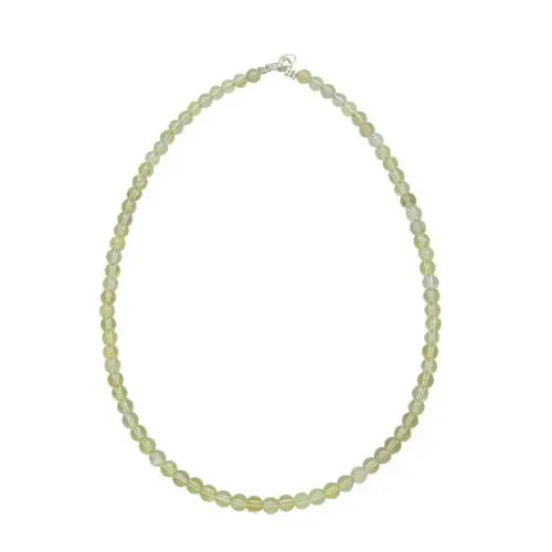 collier topaze citron pierres boules 6mm