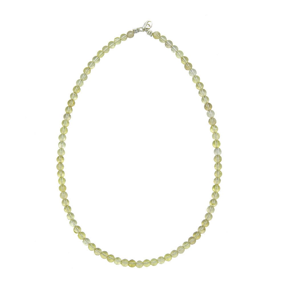 collier topaze citron pierres boules 6mm