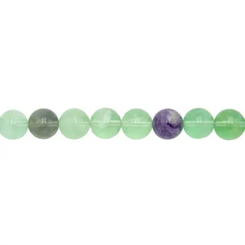 fil fluorite multicolore pierres boules 12mm
