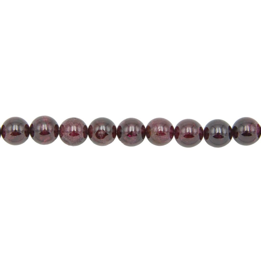 Fil Grenat rouge – Pierres boules 10mm
