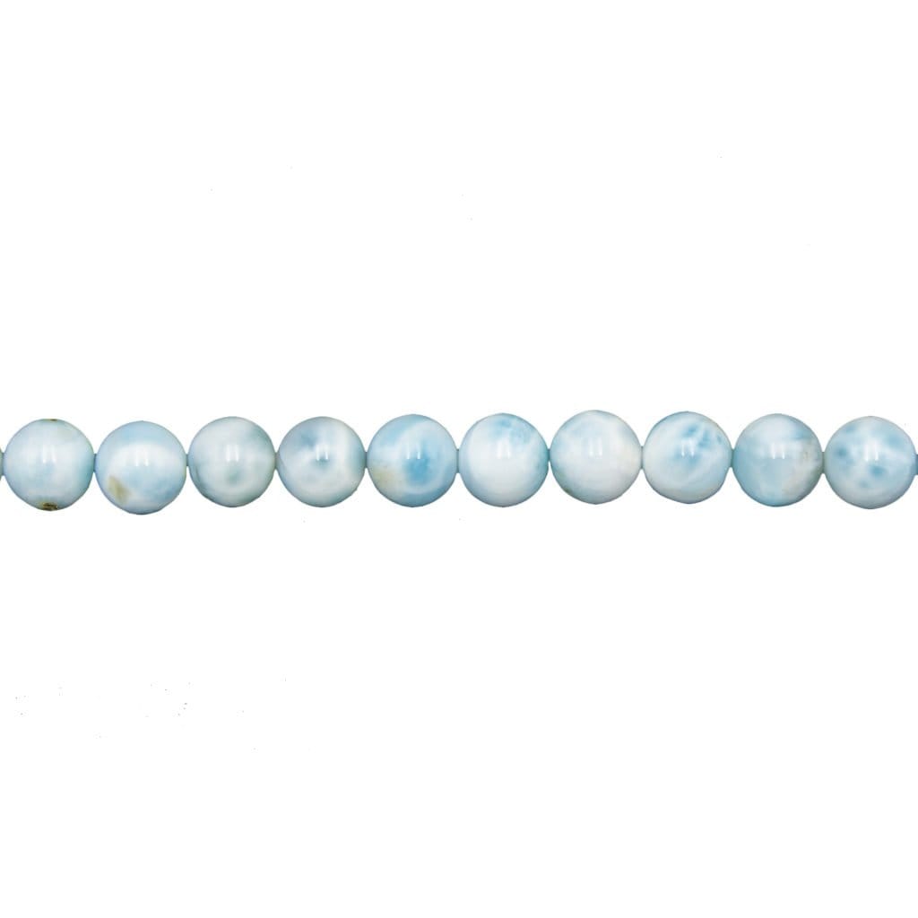 Fil Larimar – Pierres boules 8mm