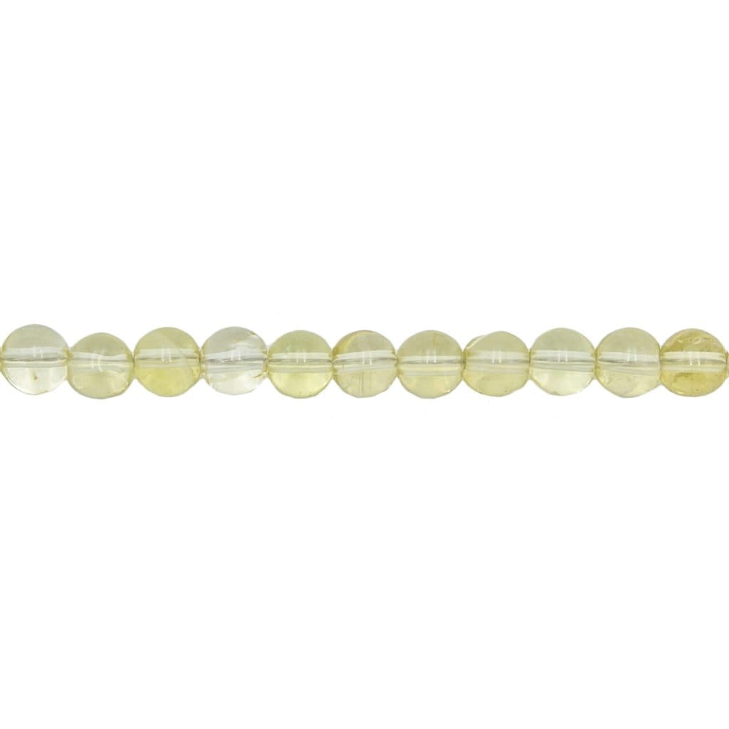 Fil Topaze citron – Pierres boules 6mm