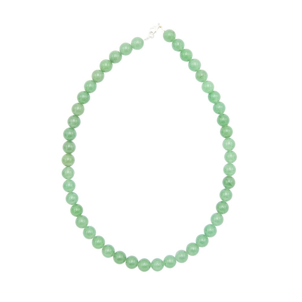Collier Vintage En Aventurine Verte - Boules Ras Du Cou - Occasion