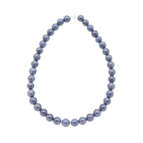collier saphir pierres boules 12mm