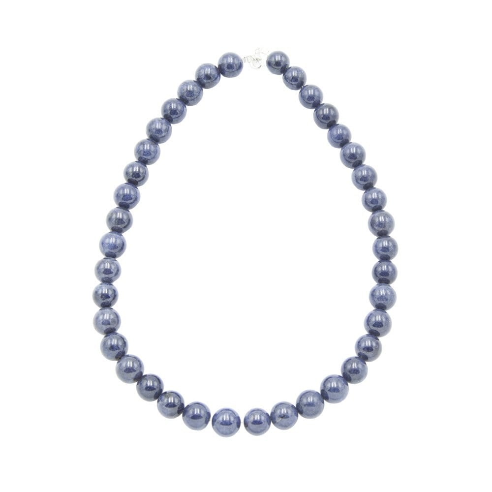 collier saphir pierres boules 12mm