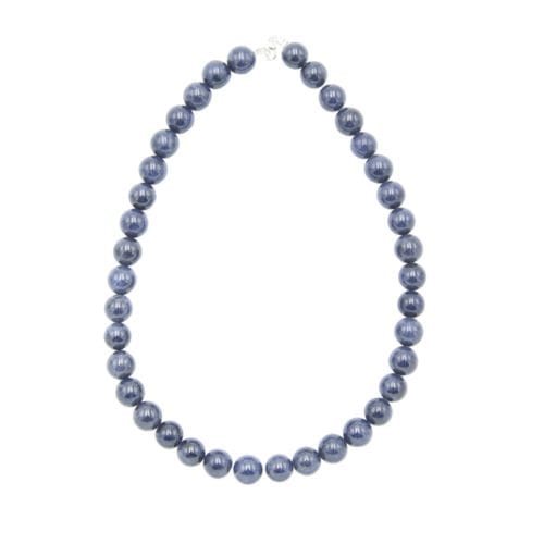 collier saphir pierres boules 12mm