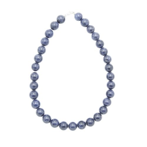 collier saphir pierres boules 14mm