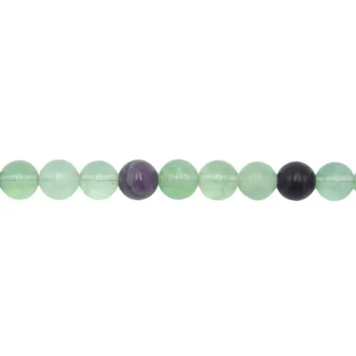 fil fluorite multicolore pierres boules 10mm