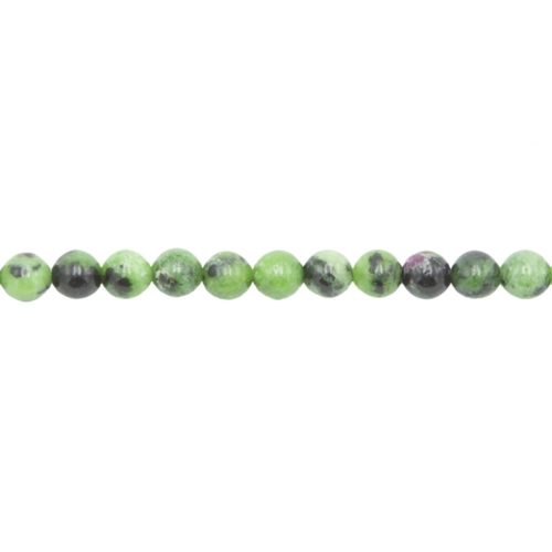 fil rubis sur zoisite pierres boules 6mm