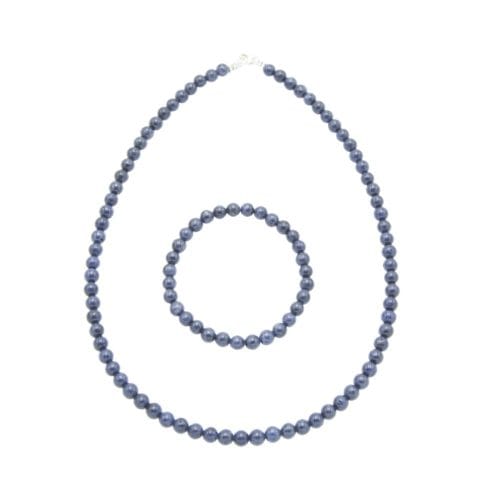 parure saphir pierres boules 6mm
