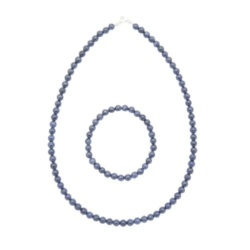 parure saphir pierres boules 6mm