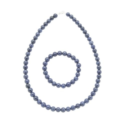 parure saphir pierres boules 8mm
