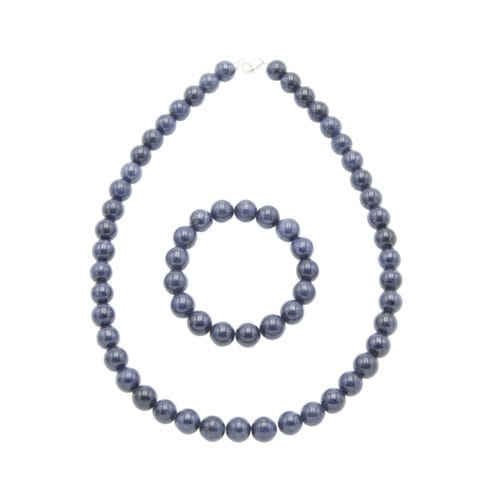 parure saphir pierres boules 10mm