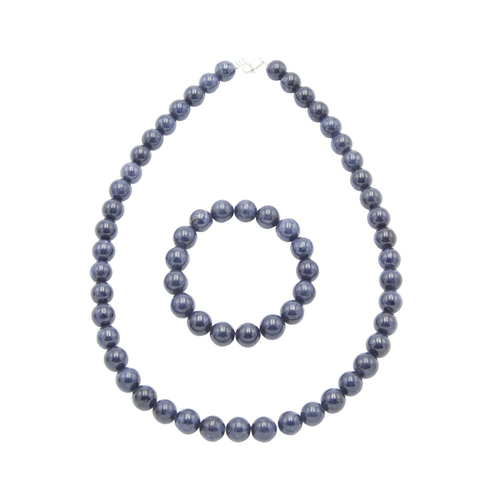 Parure Saphir - Pierres boules 10mm