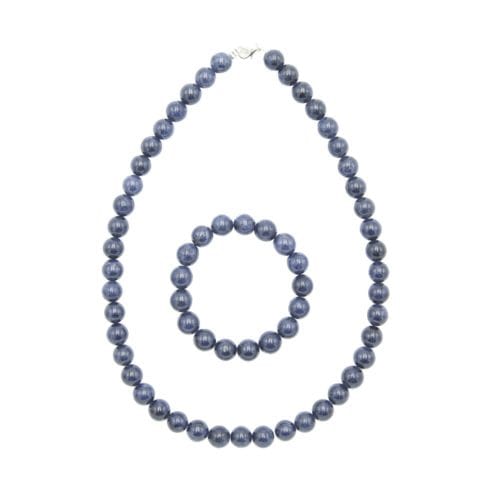 parure saphir pierres boules 10mm