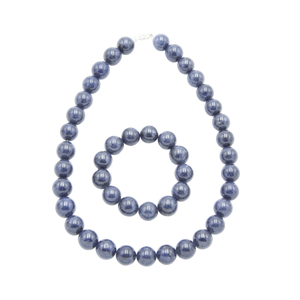 Parure Saphir - Pierres boules 14mm
