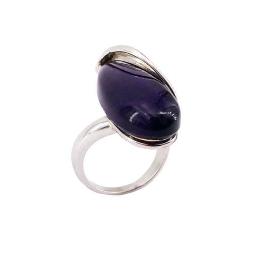bague améthyste argent