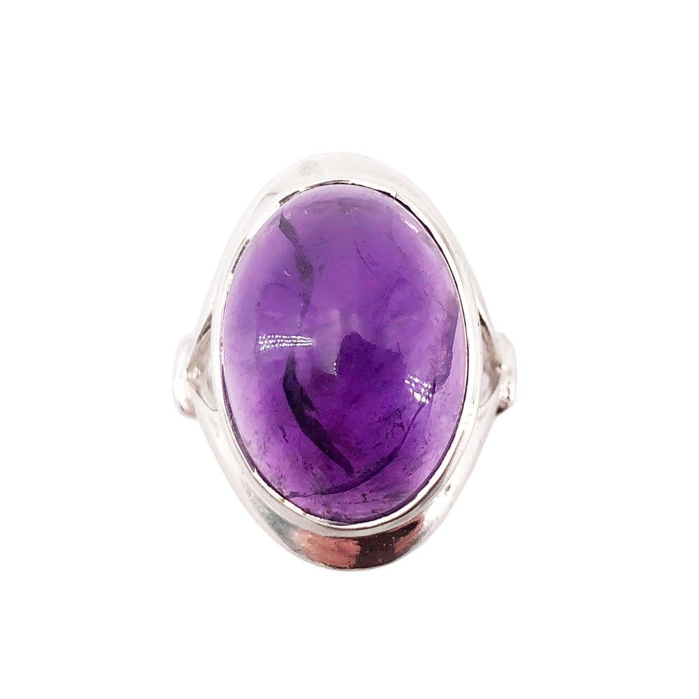 Bague En Argent 925 Avec Améthyste - Marque A Bijoux - Neuf Avec étiquettes