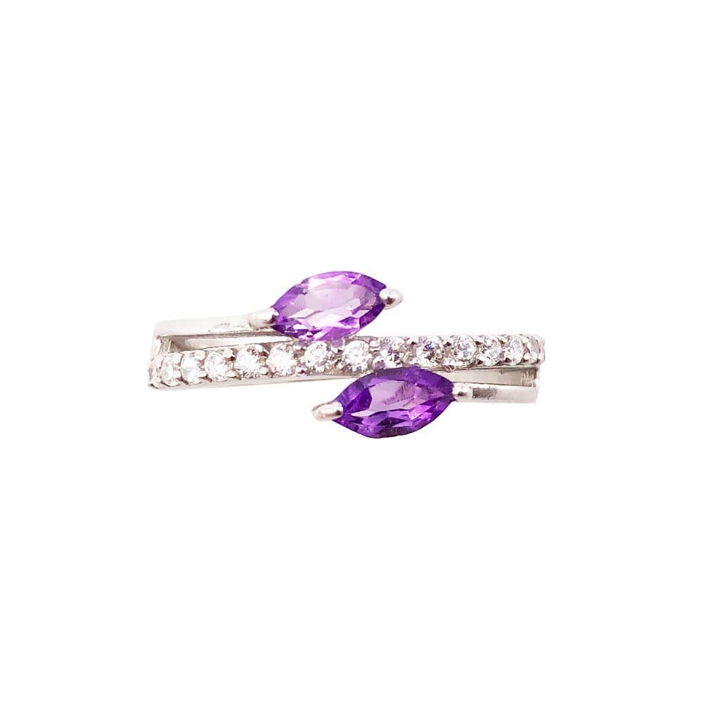 bague améthyste argent