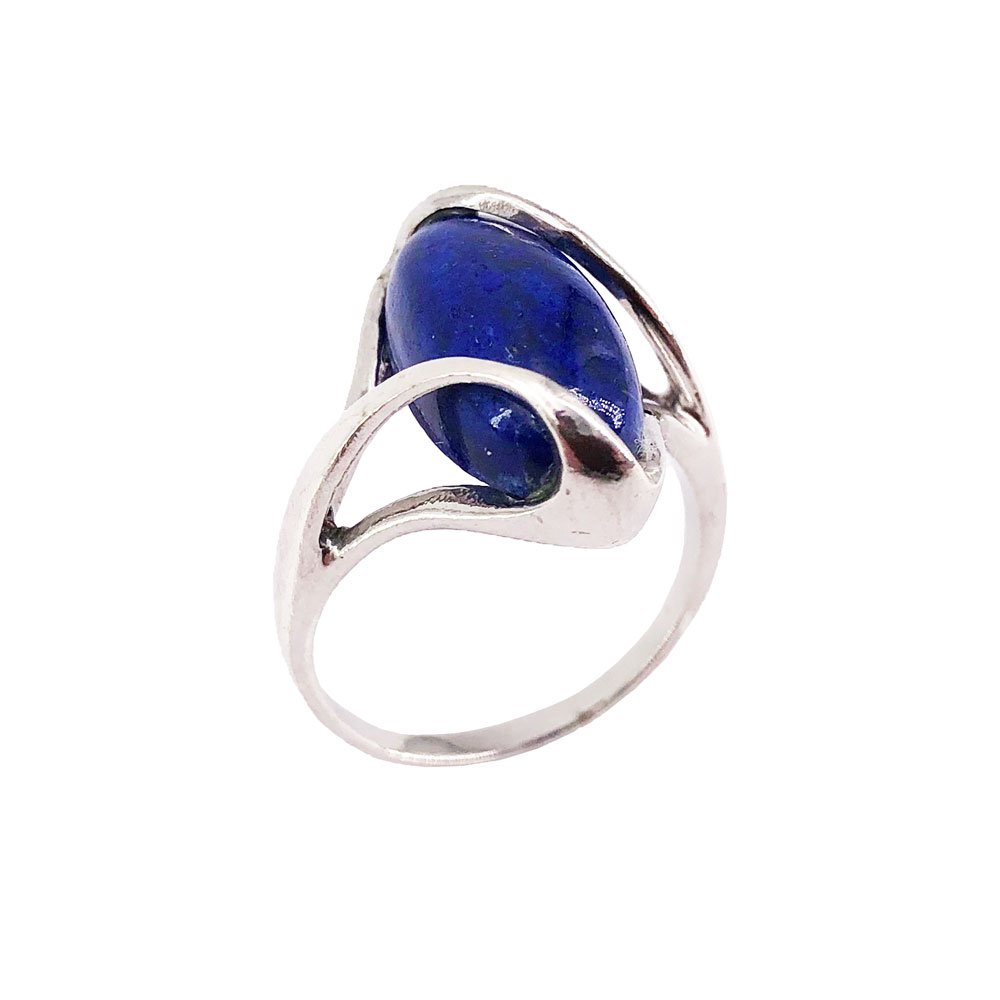 925 Sterling Silver Lapis Lazuli Cubique Zircon Améthyste Bague