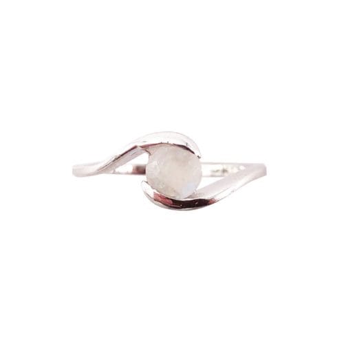 bague pierre de lune argent